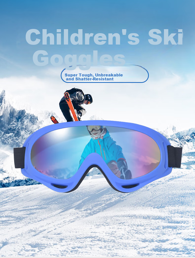 DRATRA Ski Goggles Windproof Glasses Mountaineering Snow Goggles Kids Ski Glasses Dustproof Snow Gear 8