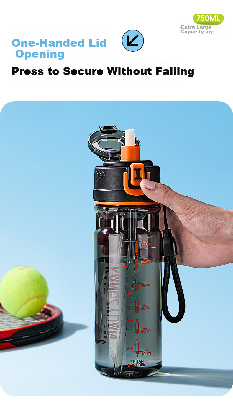 Cica Spray Sports Water Bottle for Children Students 6-12 Years Old Summer Large Capacity Tritan Cup 8