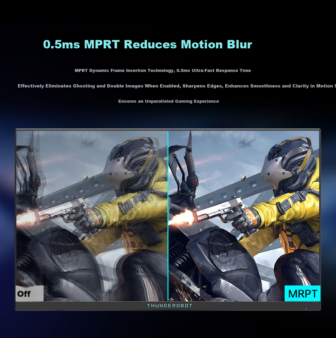 ThundeRobot Black Warrior 23.8-inch 2K 260Hz Gaming Monitor Upgraded Fast IPS Low Blue Light HDR 500nit High Brightness JQ24F260 5