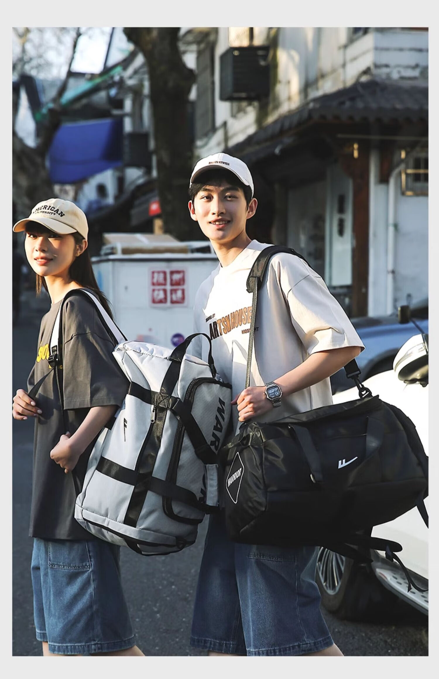 Warrior Large Capacity Travel Tote Bag Men’s Luggage Bag Portable Business Trip Carry-on Short Distance Sports Gym Bag Women’s 21