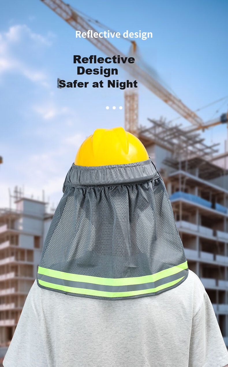 Aidier Safety Helmet Sunshade Cap Brim Enlarged Breathable Summer Construction Work Sun Protection Hat Gray Duckbill Sunshade Brim CW749279 5