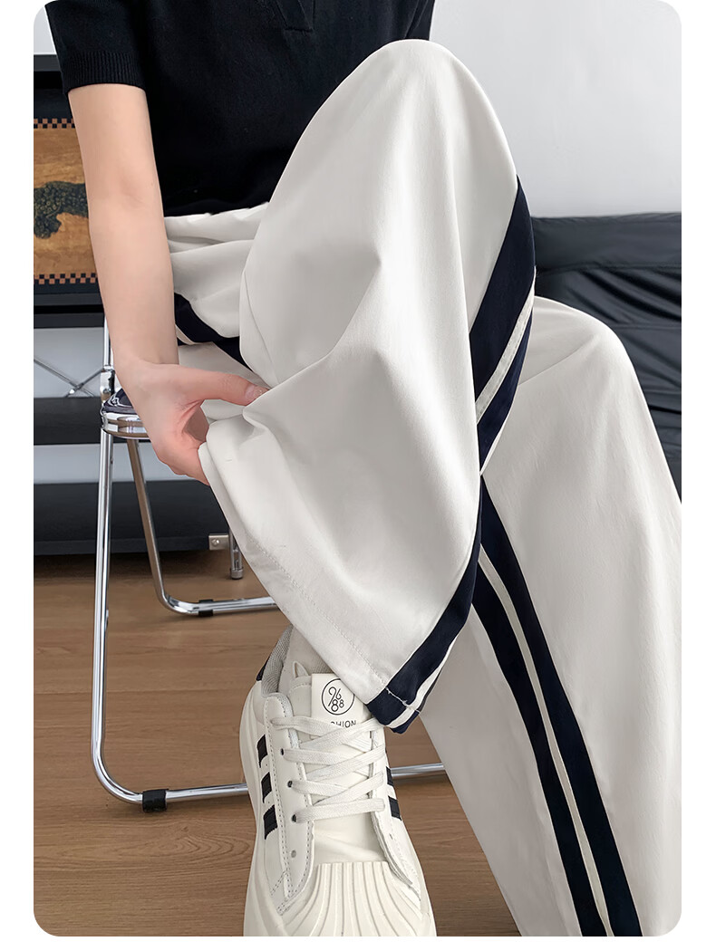 Borui Two-Strap Summer Thin Quick-Dry Sports Pants for Women 2026 New Casual Jogger Cargo Pants Navy Blue 19