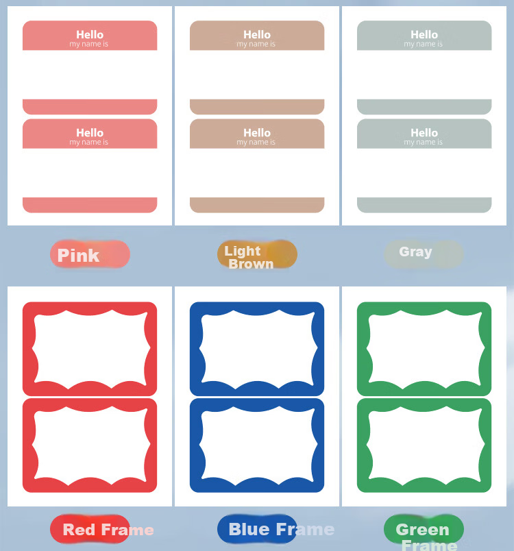 GOTOVAN Large Name Stickers Kindergarten Handwritten Self-Adhesive Children's Name Labels Water Cup Book Signature Stickers Household Storage Marker Adhesive Label Name Tags 4