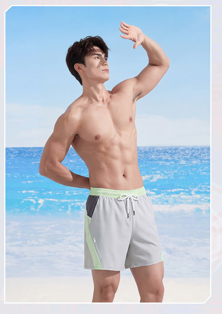 Disney Men's Swim Trunks, Anti-Embarrassment Swimming Shorts with Swim Cap Two-Piece Set, Beach Shorts Swimming D86005S2G, Gray, Size L 9