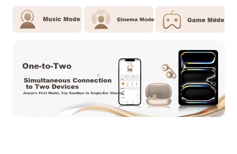 KINYO i9 Dynamic Ring AI Bluetooth Clip-On Wireless Bone Conduction Sports Call Noise-Cancelling Conference Translator Earphones for Xiaomi Apple Purple 17