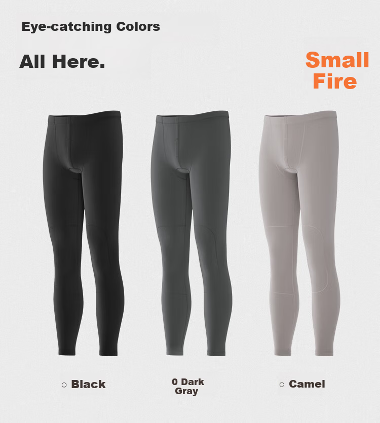 HLA [Xiao Huo-Air8] Men's Thermal Pants Double-Sided Fleece 280g Warm Ginger Magnetic Therapy Patch Autumn Long Johns 14