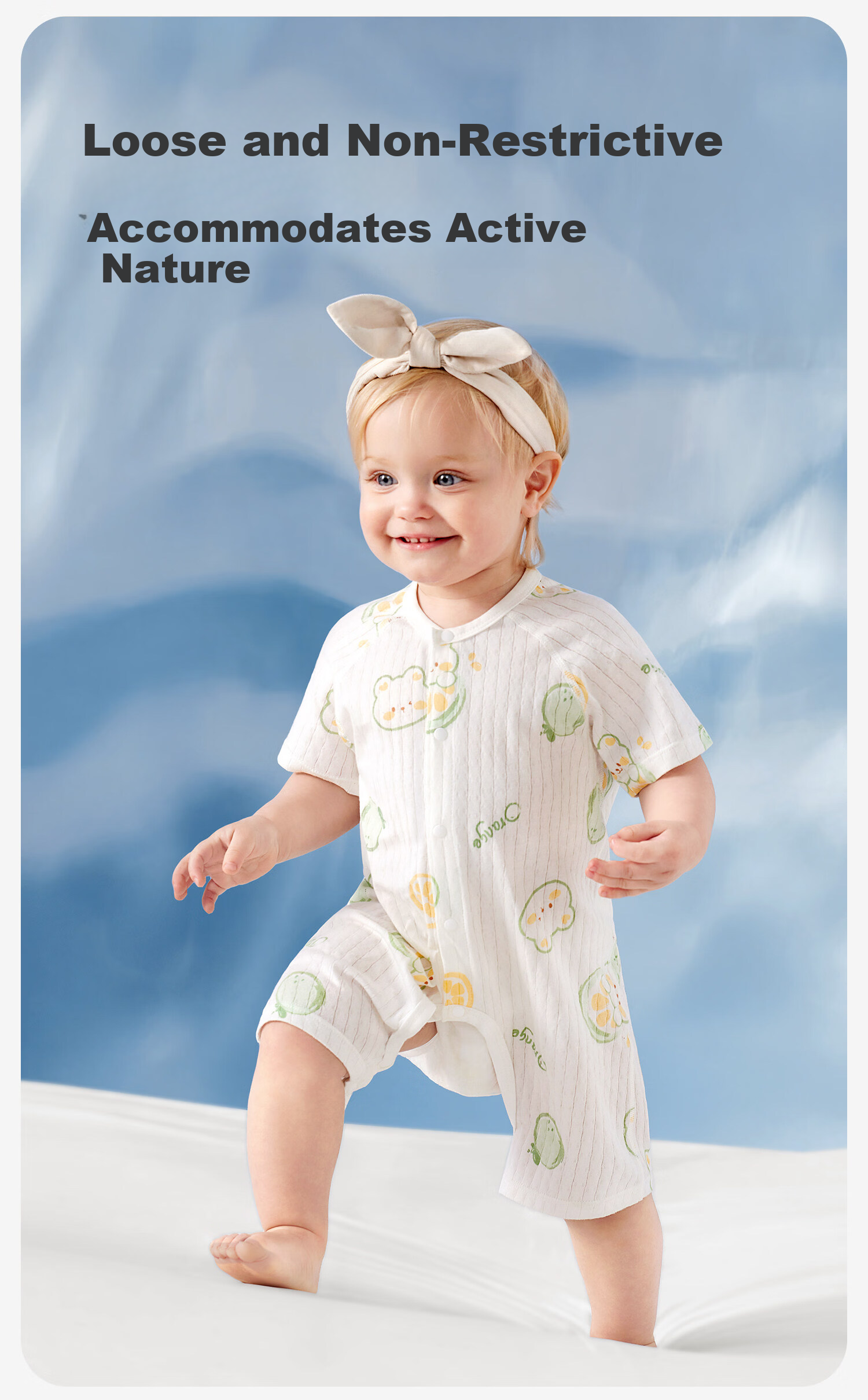 AIBEDILA Baby Summer Thin Open-Crotch Romper Jumpsuit Crawling Suit Size 80 7