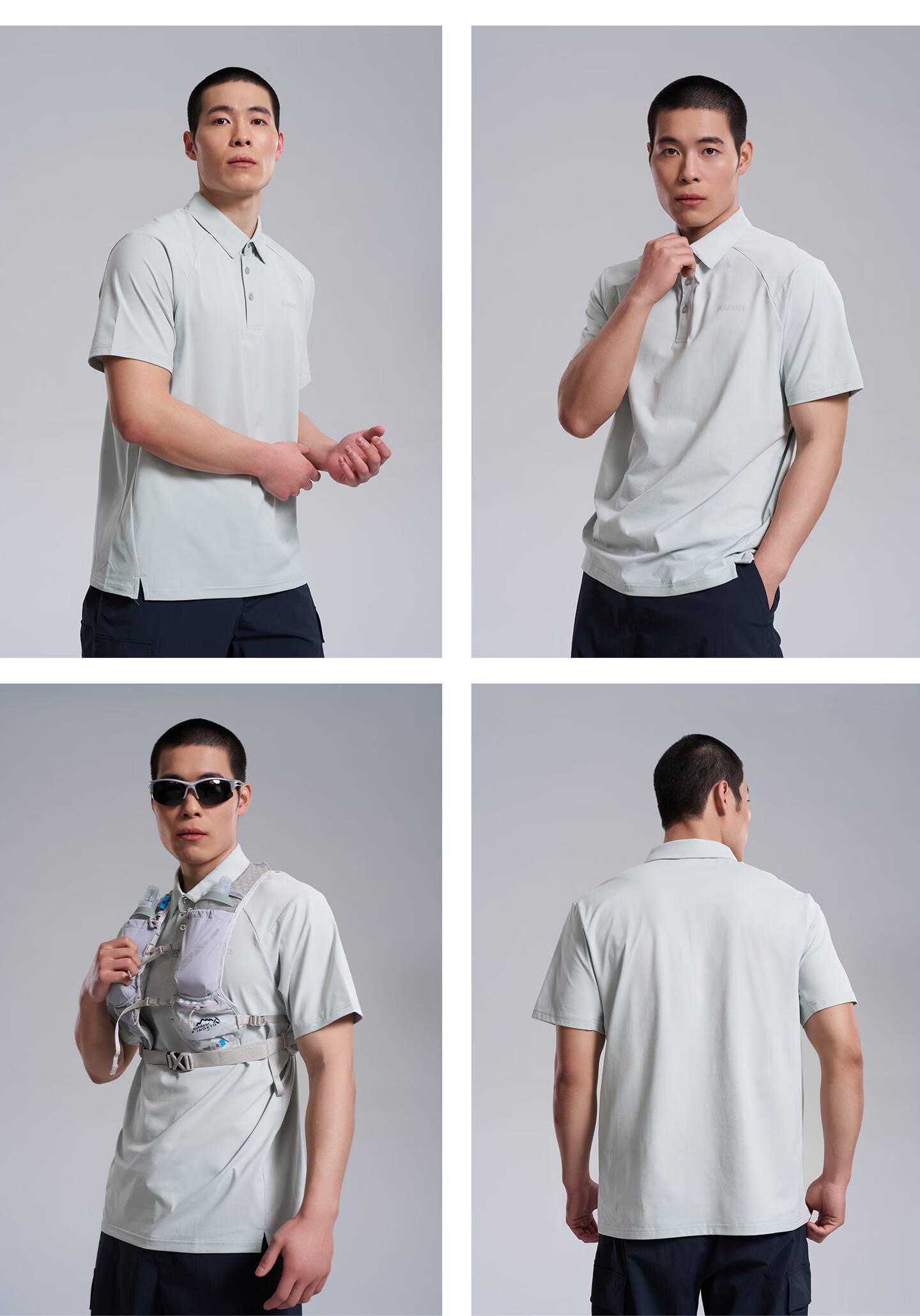 BLACKICE 26 New Outdoor Spring Summer Men's Sun Protection Short Sleeve Antibacterial Polo Shirt Moisture-Wicking Quick-Dry Half Sleeve T-Shirt F1522KH 12