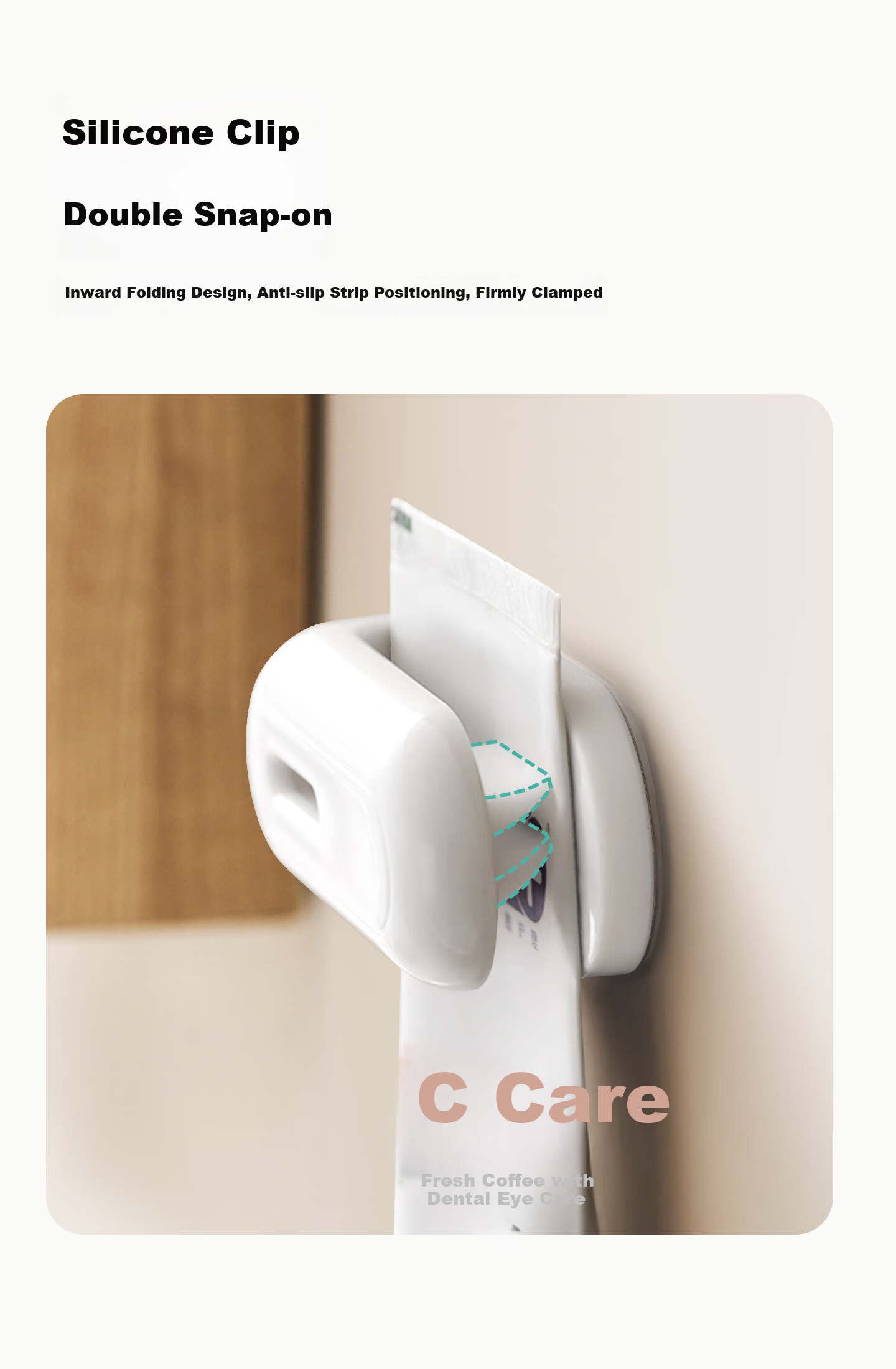 Fuju Toothpaste Squeezer and Facial Cleanser Wall-Mounted Storage Rack Bathroom Organizer No Drilling Required 3