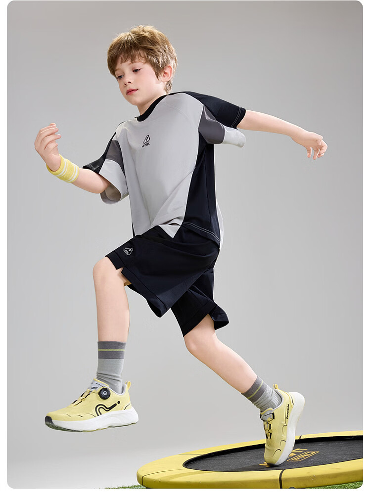 ASK JUNIOR Children's Quick-Dry Set Summer 2026 Boys' Short Sleeve T-Shirt and Sports Shorts Two-Piece Set 20