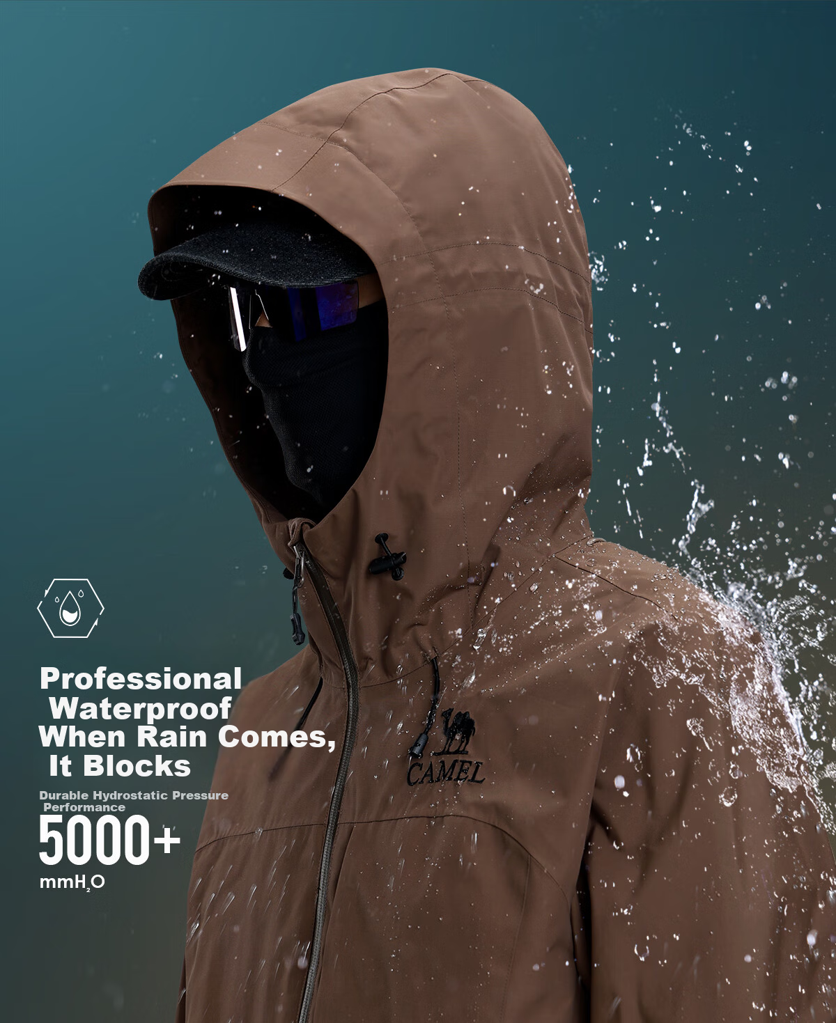 CAMEL Outdoor City Lightweight Men's Softshell Jacket Single Layer Windproof Waterproof Mountaineering Coat 2025 New L 7