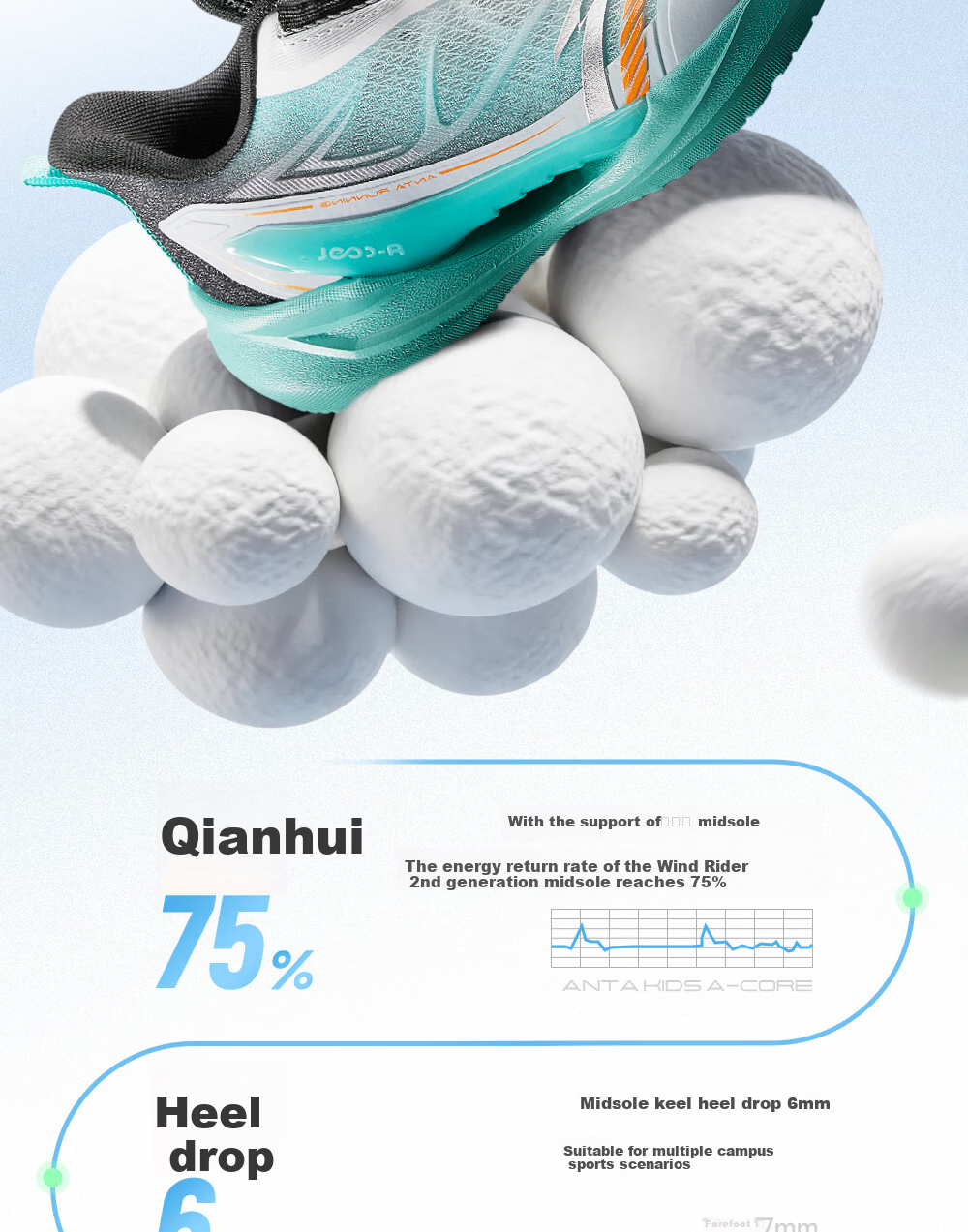Anta Kids Wind-Resistant Running Shoes 2026 Summer Breathable Mesh Boys Sports Running Shoes A12629967 10