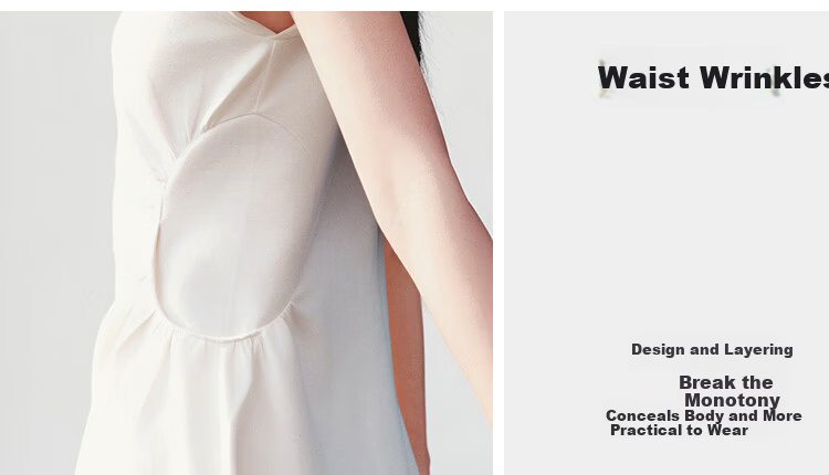 Semir Women's Summer Dress U-Neck Solid Color Pleated Short Sleeve Short Skirt 2026 Minimalist Design 109326114005 19