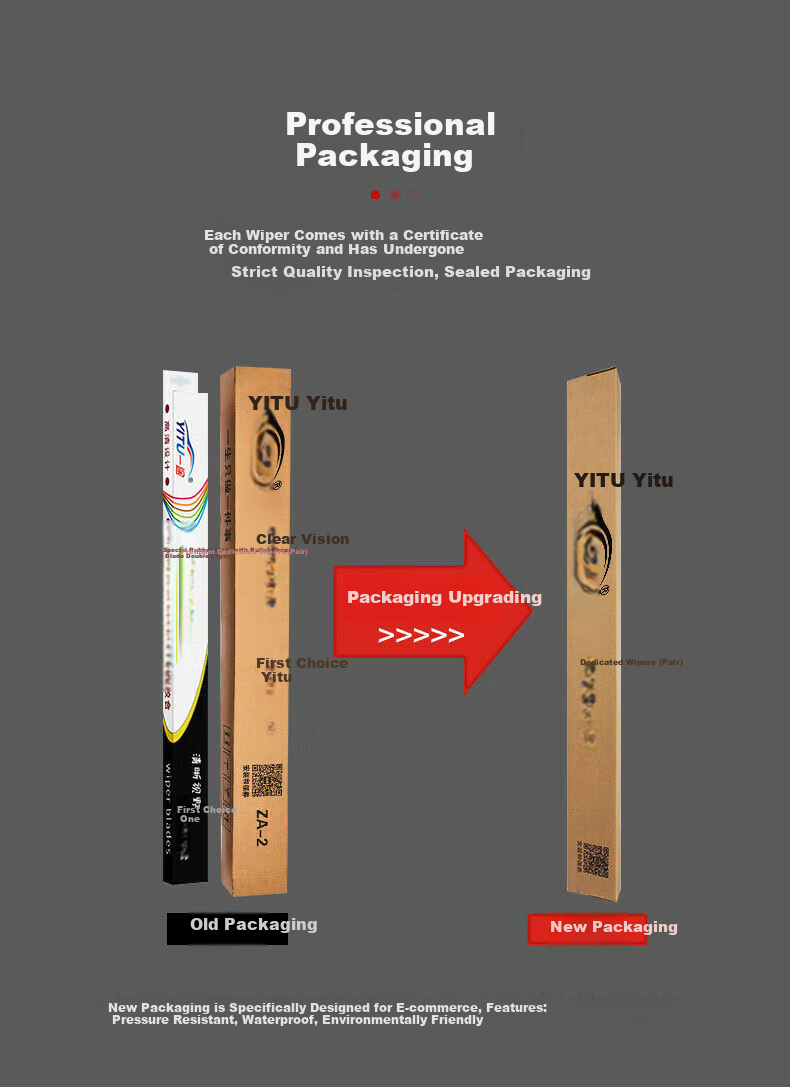 YITU Windshield Wipers for Xiaopeng P7, Original Size A-Grade Rubber Strips, 1 Pair 2