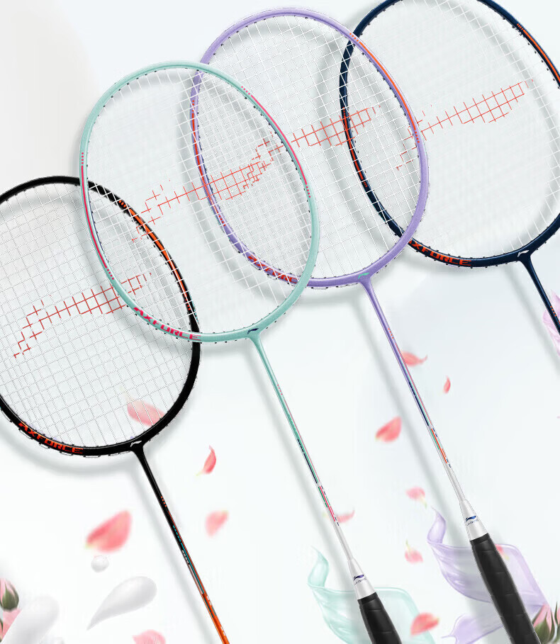 Li-Ning Badminton Racket, Leiting 8 Lightweight Durable Pair Set, for Male And Female Beginners, Sports Training Racket 16