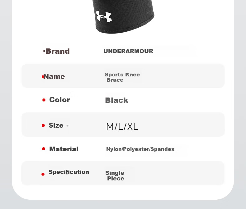 Under Armour Knee Brace Sports Running Unisex Professional Protective Knee Support for Arthritis, Cold Legs, Basketball, Badminton, Mountaineering 7