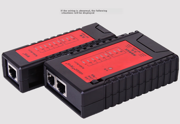 Smart Mouse NF-468 Network Tester Dual-Use Cable Tester for Network and Telephone Lines with 9V Battery Included 8