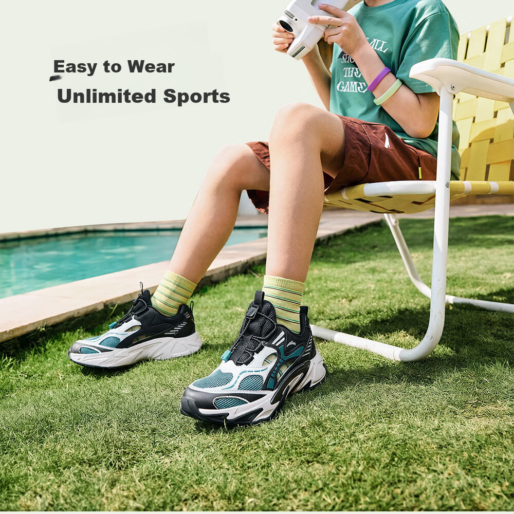 Anta Kids Boys Sandals 2026 Summer Outdoor Breathable Non-slip Water Shoes Frame Shoes A12626976 42
