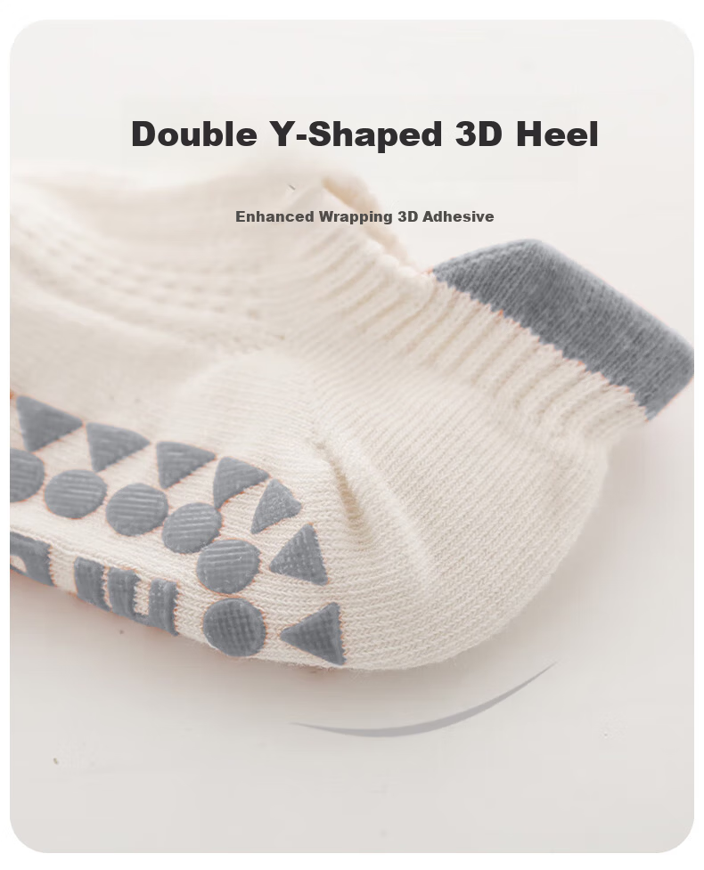 Aibao Baby Floor Socks Autumn Winter Fleece Thickened Baby Mid-calf Cooling Insulation Non-slip Walking Socks 3 Pairs Bear L Size T266 19