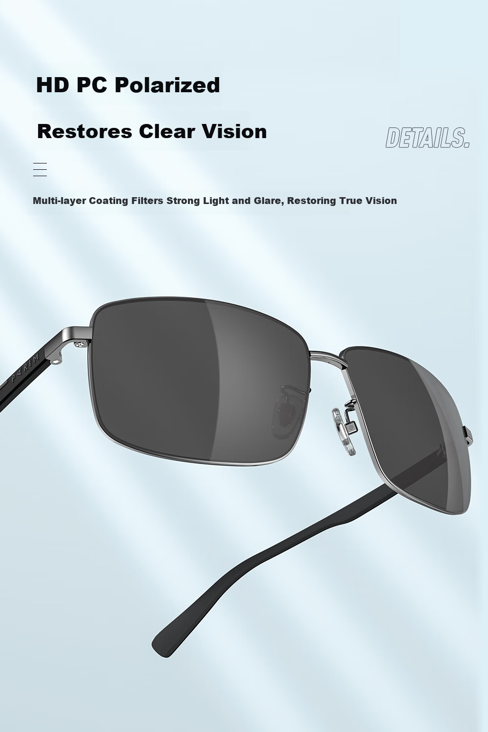 Pairimon HD PC Polarized Sunglasses for Men Driving Square Outdoor Sports Eyewear 76040 4