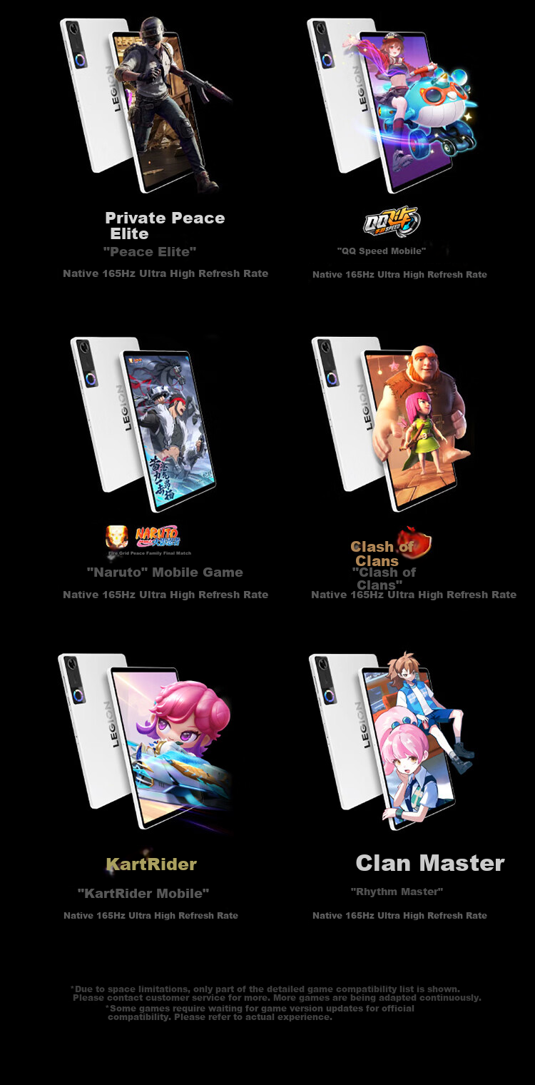 Lenovo Legion Y700 5th Gen AI Gaming Tablet 8.8" Pad Snapdragon 8 Gen 3 3K 165Hz E-sports Display 12GB+256GB White National Subsidy 20
