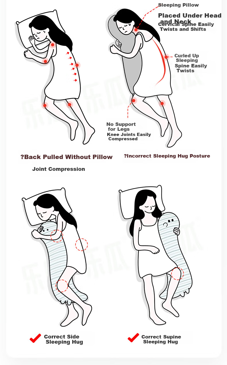 Legua Sleeping Body Pillow Bed-Length Long Pillow Striped Blue Cat Sleeping Companion Doll Side Sleep Leg Hug Pillow Kids Gift 5
