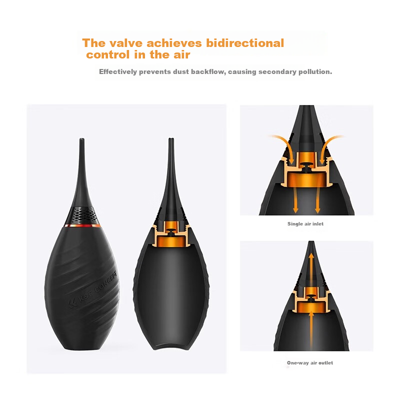 K&F CONCEPT Camera Air Blower Dust Cleaner Rubber Bulb Long Nozzle Lens Cleaning Tool for Keyboard and Figurines