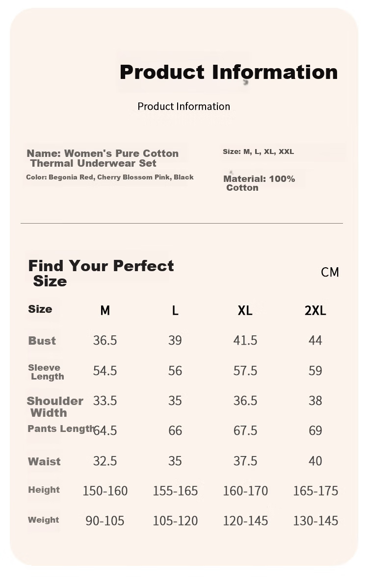 Miiow Women's Thermal Underwear Pure Cotton Combed Autumn Top and Bottom Slim Fit High Elastic Comfortable Body Shaping New Sakura Pink XL 14