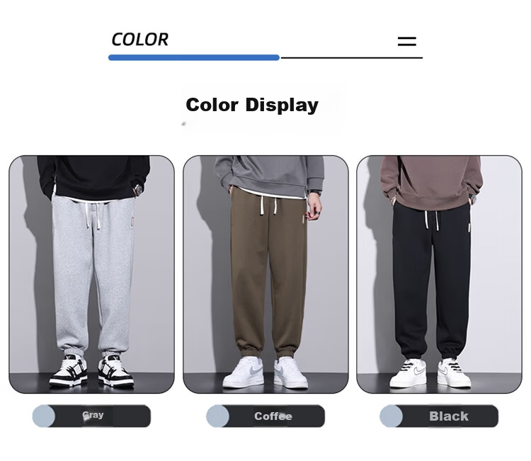 I'M DAVID Men's Casual Loose Fit Sports Pants Korean Style Heavyweight Fashion Jogger Pants Simple Versatile Trousers for Men 5