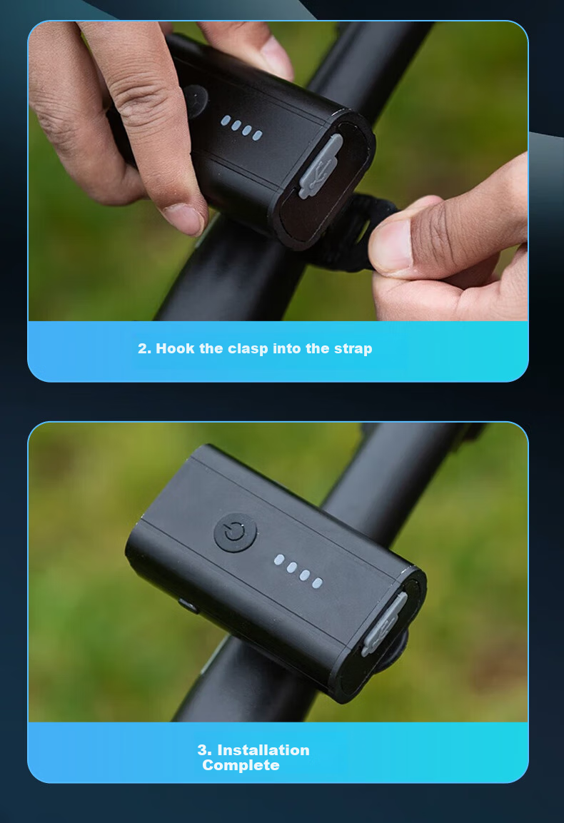 AUX Bicycle Front Light Night Riding Kids High Brightness Rechargeable Flashlight Mountain Bike Cycling Equipment Accessories 12