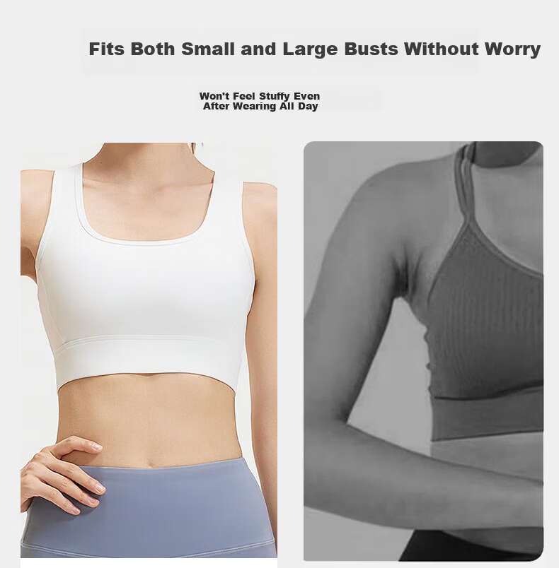MINISO Sports Bra Yoga Bra Shockproof Medium-High Intensity Sports Vest Backless Fitness Yoga Wear for Women 5