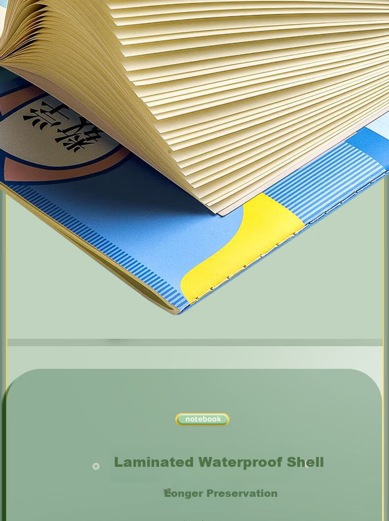 Jiamo 16K Correction Notebook for Grades 3-6 Elementary and Middle School Students, Kraft Paper Chinese Diary Writing Homework Grid B5 Exercise Book, Pack of 5 10