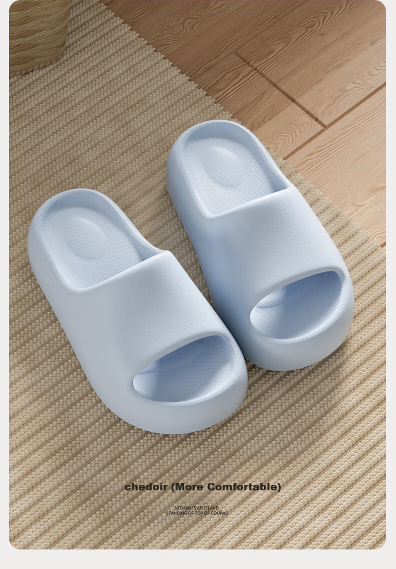 Chedoir Chubby Platform Thick-Soled Slippers for Women 2026 Summer New Indoor Comfortable EVA Sandals for Outdoor Wear 3