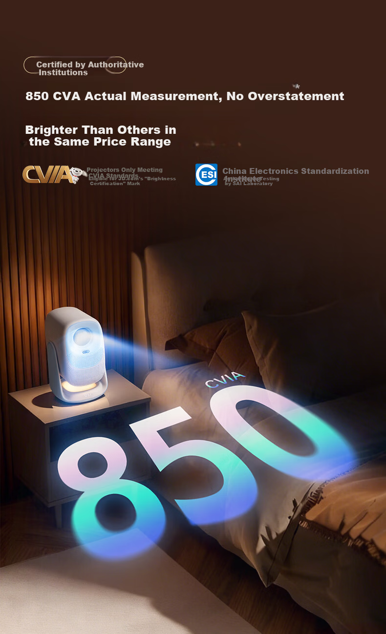 Dayancheng C3 Max Dream Cabin [850CVIA] [TOF Focus], High-Brightness Gimbal Projector, Home Ultra-High Definition Bedroom Portable Projector, High-Definition Smart Home Theater 5