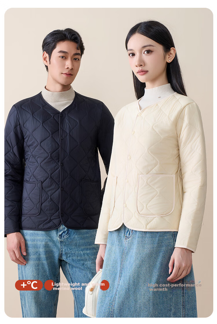 MiiOW [10A Antibacterial] Women's Wool Coat Autumn Winter Simple Windproof Long Sleeve Lightweight Warm Cardigan Top 1