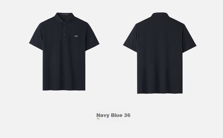 HLA Hailan Home Men's Short Sleeve Polo Shirt 26 Runway Same Style Mountain Not High Series Cool Short Sleeve Summer 11
