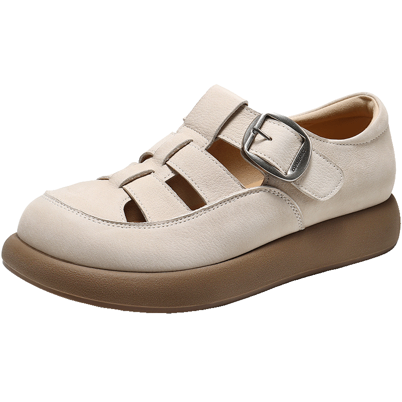 Belle Freedom Roman Sandals Women Summer 2026 Hollow Breathable Birkenstock JD040BK6 Beige Size 37