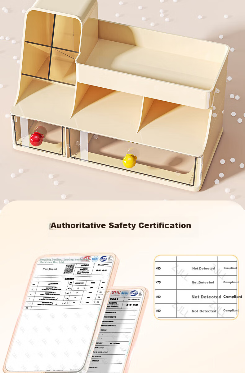 OLA XIANG Desktop Storage Box Drawer Large Capacity Office Stationery Notebook Organizer Multifunctional Slant Pen Holder 2