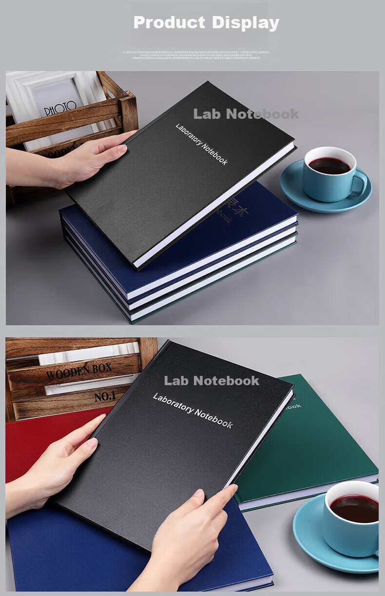 Shushan Thickened Laboratory Notebook A4 Research Graduate Scientific Chemistry Biology Experiment Report Book Student Black Lined Pages Single Volume 4