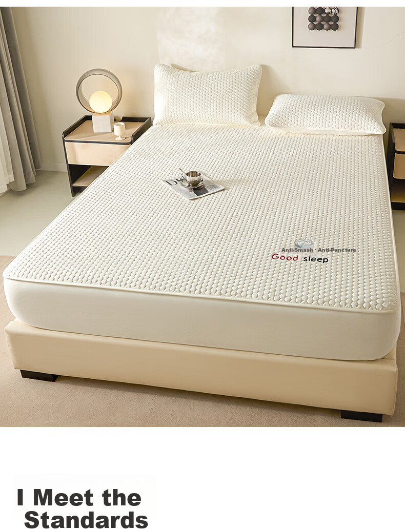 Hodo Class A Cotton Fitted Sheet 1.8x2m Full Coverage Bed Sheet Mattress Protector Misty Gray 26