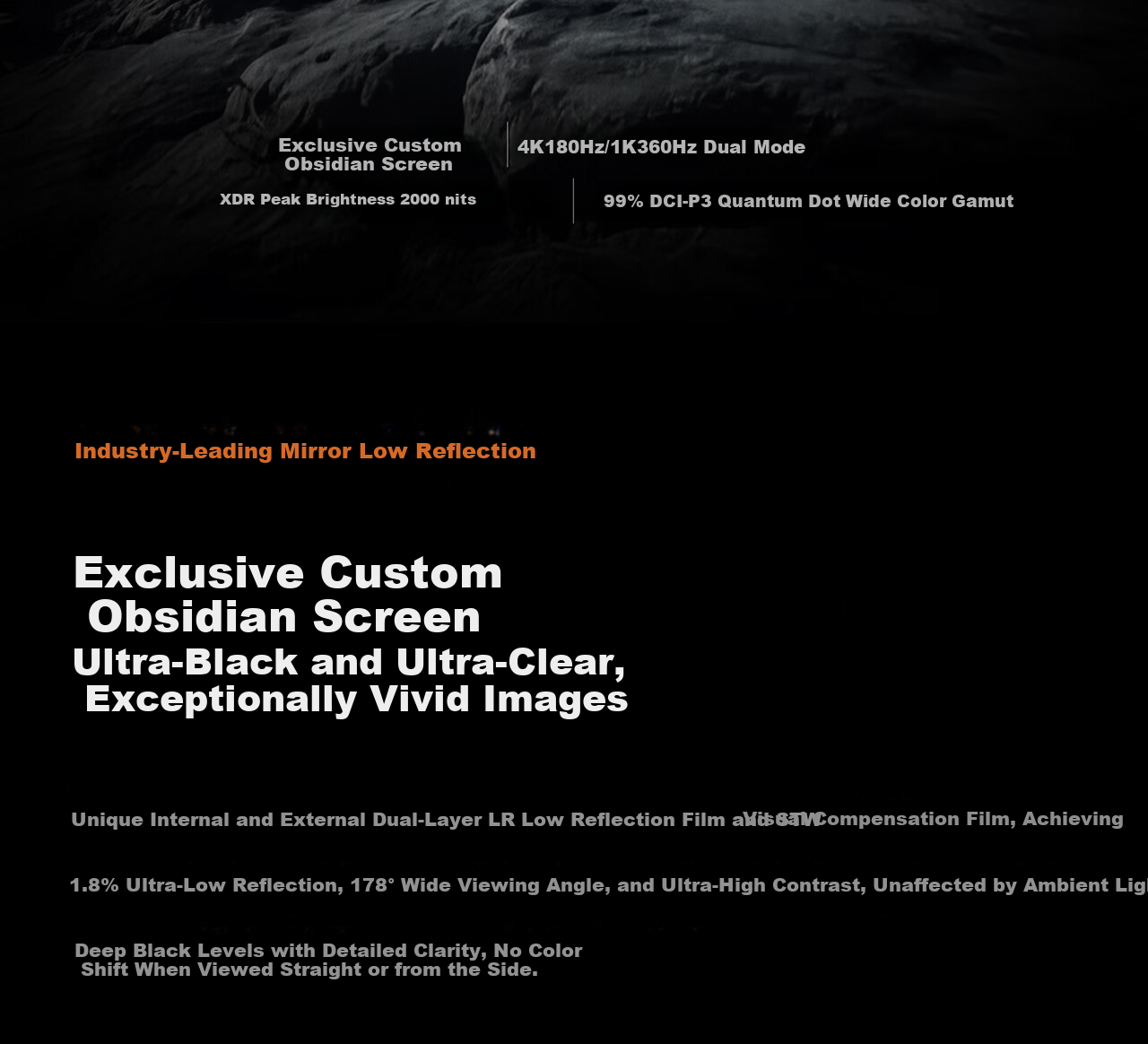 Hisense G7 PRO27 model 27-inch 3A Original Art Black Obsidian Screen 1152 Zones MiniLED 4K 180Hz Dual Mode 360Hz Moonlight Gray Gaming Monitor 7