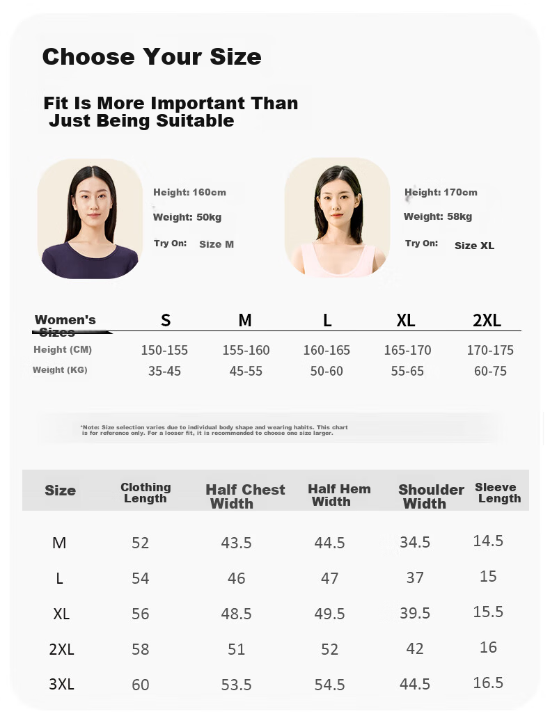 Yiershuang Women's 100% Cotton T-Shirt, Class A 7A Antibacterial, Anti-Mite, Deodorizing, Round Neck Short Sleeve Outerwear Base Shirt 17