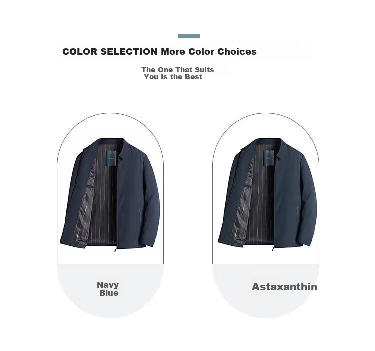 ROMON Men's Spring and Autumn Classic Executive Solid Color Business Casual Jacket LM1Z266H9528 3