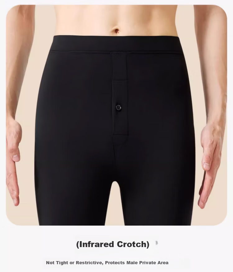 Langsha Men's Sharkskin Pants Autumn Winter Thickened Fleece Warm Antibacterial Plus Size Slim Fit High Waist Motorcycle Base Layer Pants 11