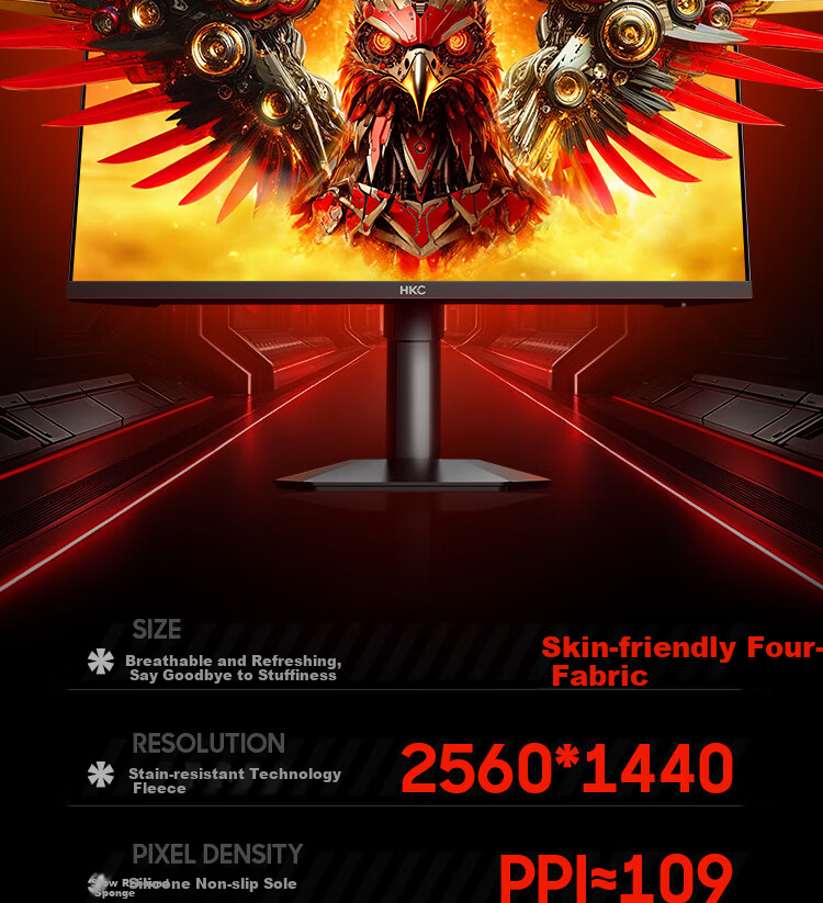 HKC 24.5 Inch 320Hz Fast IPS 1ms Low Blue Light HDR400 Factory Calibrated FPS Gaming Monitor Fengmang K5 4