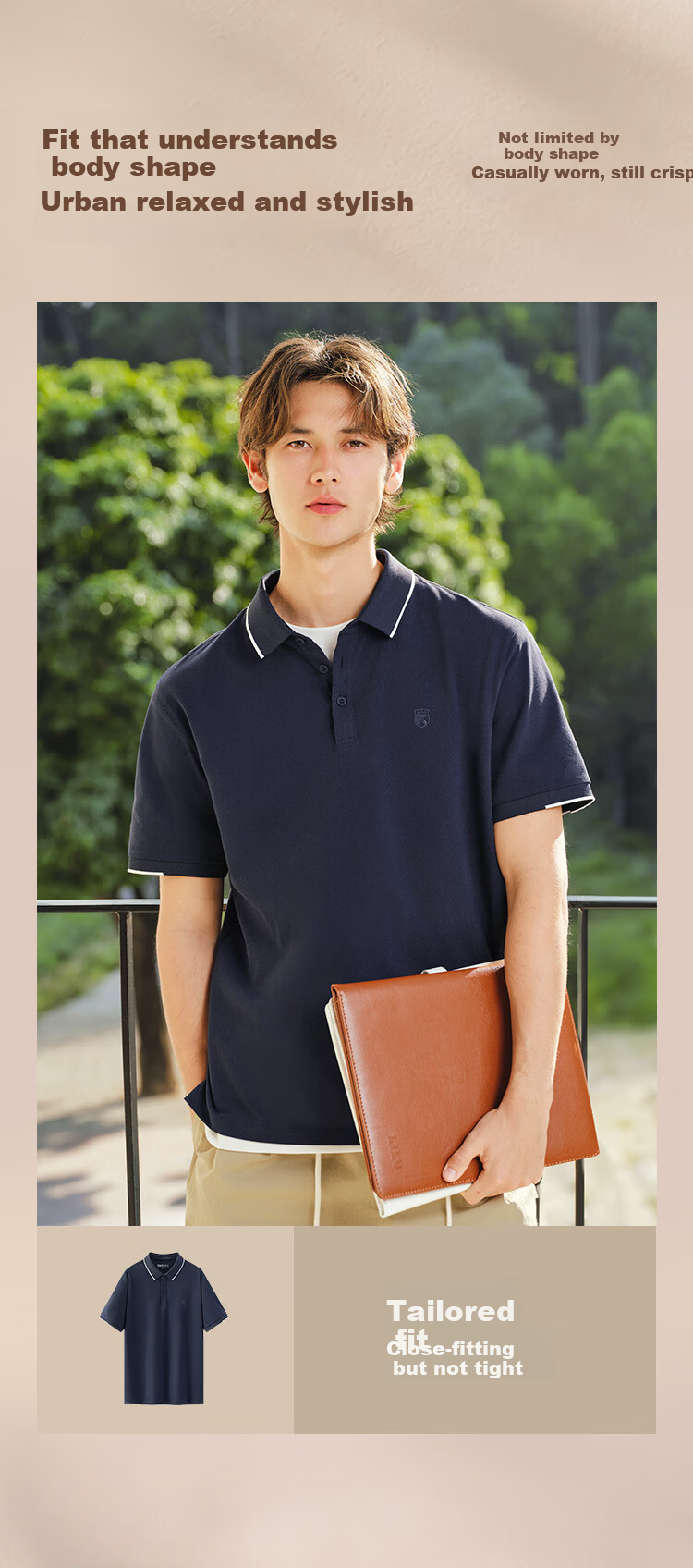 Semir Mall Same Style | Men's Summer 2026 Cooling Breathable Short Sleeve Polo Shirt Commuter Top 101326115102 2