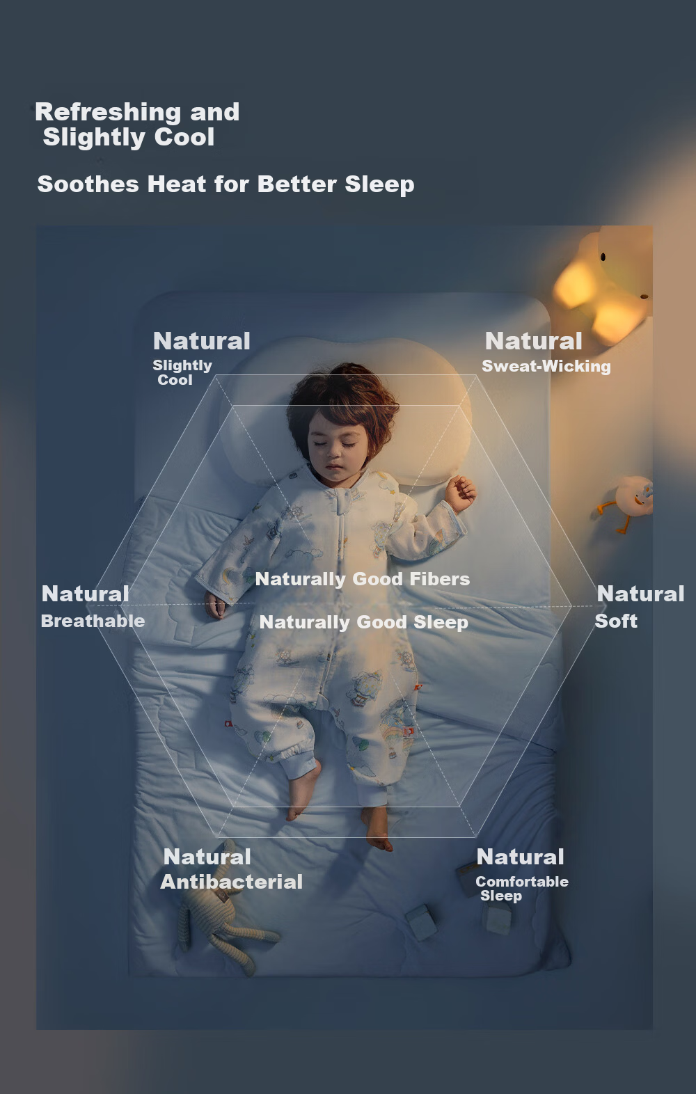 Liangliang Baby Sleeping Bag Bamboo Cotton Gauze Air-Conditioned Room Anti-Kick Quilt for Babies and Children Front 4 Back 2 Fantasy 110/56 13