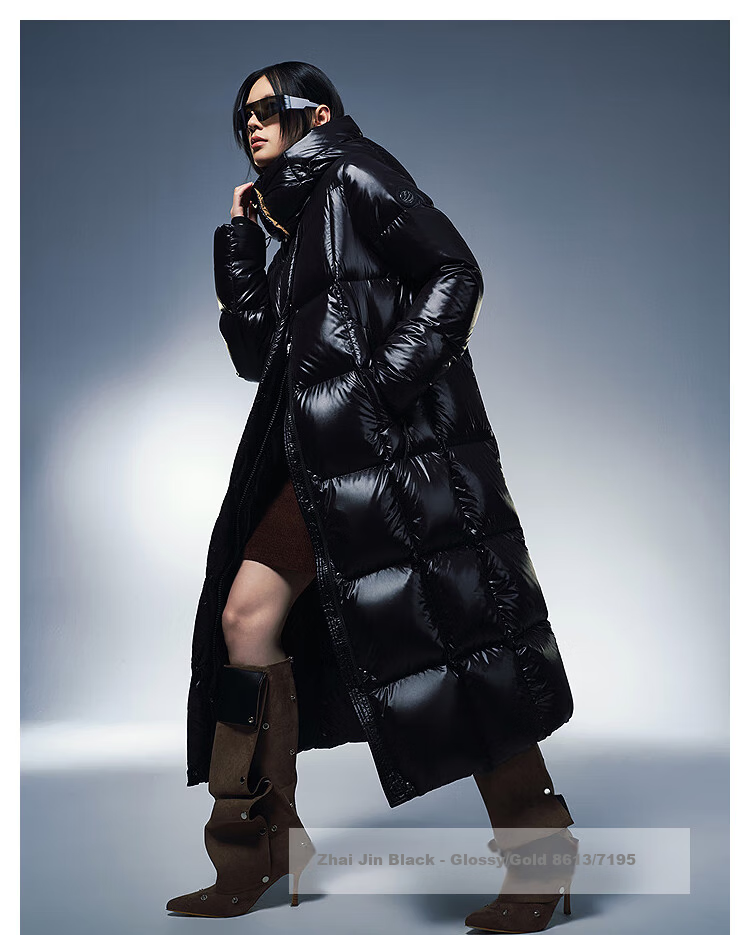 BOSIDENG Off-Season Puff Down Jacket Women's Winter Goose Down Thickened Detachable Hood Loose Oversized Long Lazy Style Coat 16