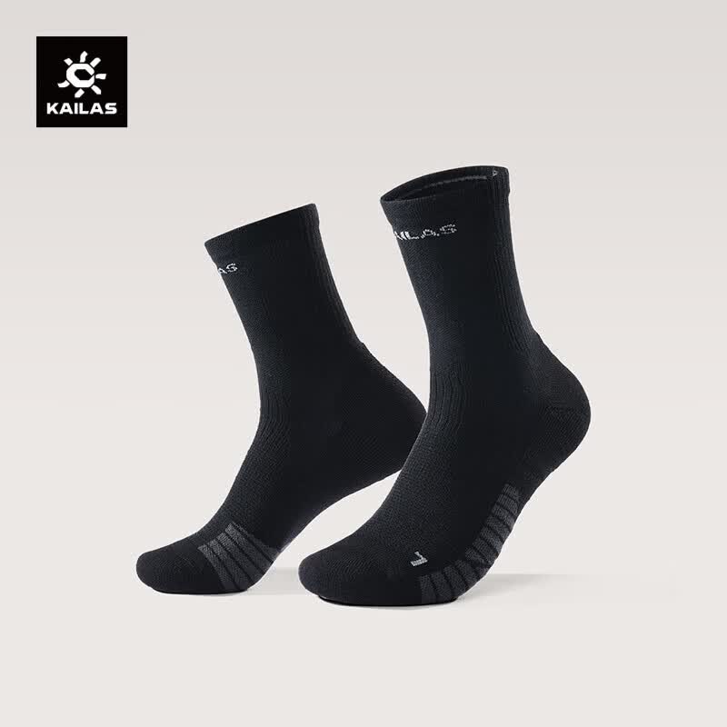 KAILAS Kailas Women's Heavy-Duty Mid-Top Hiking Socks KH2602201 Dark Cyan Black M