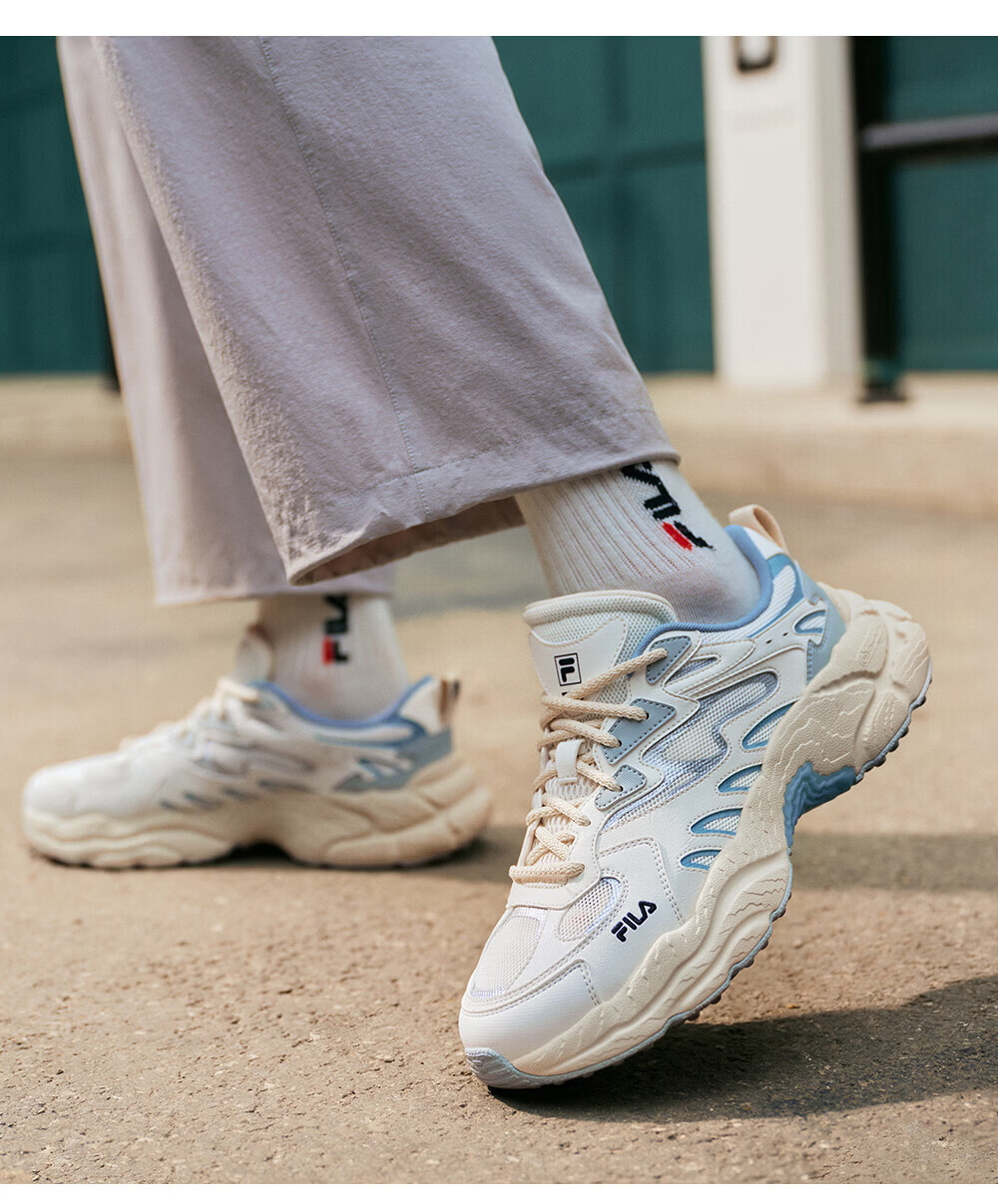 FILA Official Fern Leaf Men's Dad Sneakers 2026 Summer Breathable Casual Sports Shoes 31